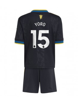 Manchester United Leny Yoro #15 Replika Tredje Kläder Barn 2025-26 Kortärmad (+ byxor)